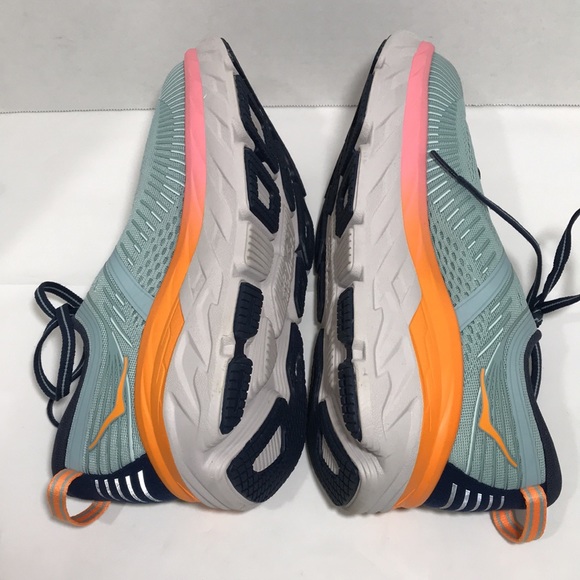 Hoka One One Bondi 7 Sz 9.5 Wide Shoes Blue Haze - Picture 8 of 12